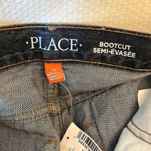 Children’s Place bootcut‎ jeans dark Jupiter size 10 - Picture 4 of 10